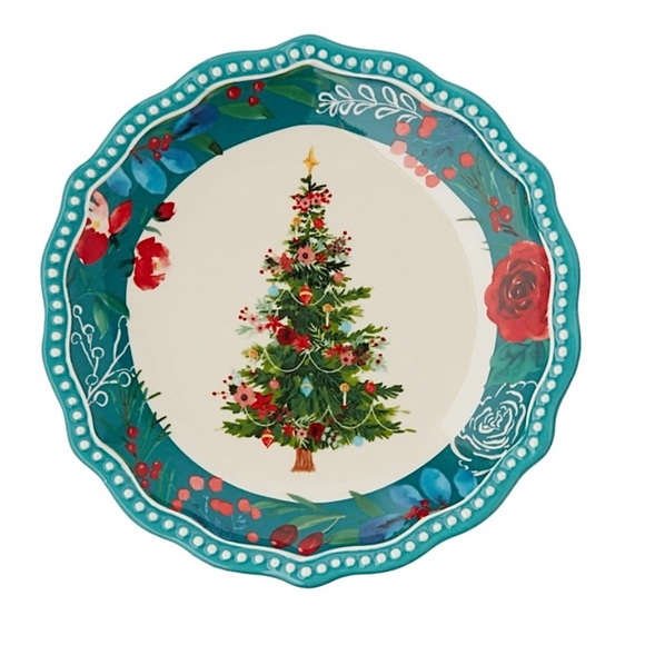 NWT 3 Pioneer Woman Wishful Winter Tree Appetizer Plates - Picture 3 of 9